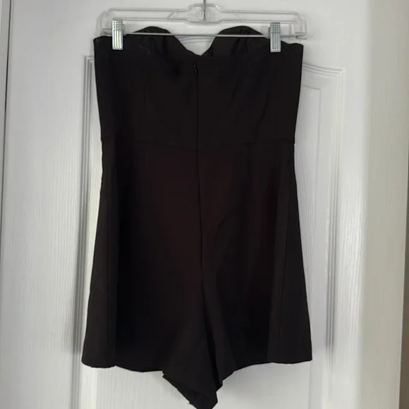 French Connection Whisper Sweetheart Romper Black NWT - Picture 9 of 11